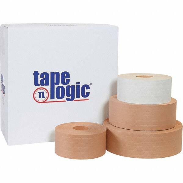 Tape Logic - 72mm x 375' Kraft Water Activated Adhesive Packaging Tape - Paper Backing, 5 mil Thick - Strong Tooling