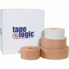 Tape Logic - 72mm x 1000' Kraft Water Activated Adhesive Packaging Tape - Paper Backing, 5 mil Thick - Strong Tooling