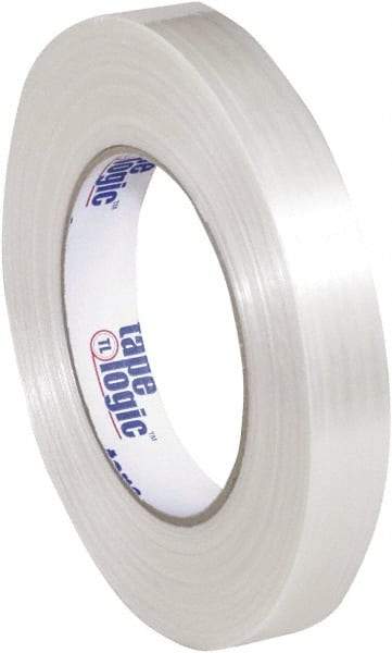 Tape Logic - 3/4" x 60 Yd Clear Hot Melt Adhesive Strapping Tape - Polypropylene Film Backing, 5.9 mil Thick, 320 Lb Tensile Strength - Strong Tooling