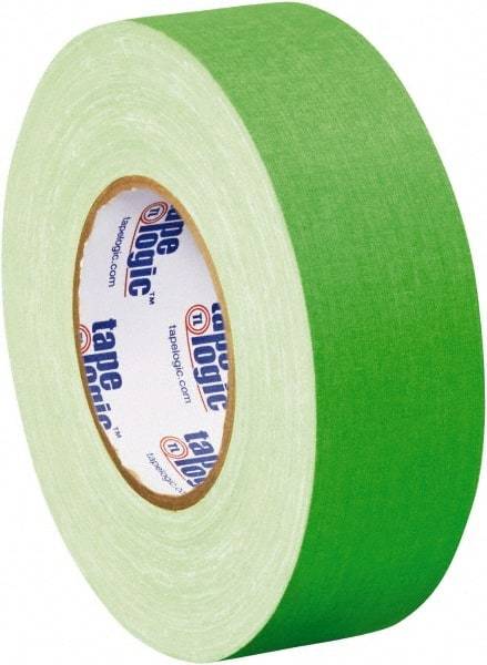 Tape Logic - 2" x 50 Yds Fluorescent Green Gaffers Tape - 11 mil, Rubber Adhesive - Strong Tooling