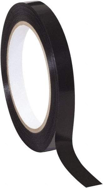 Tape Logic - 1/2" x 60 Yd Black Rubber Adhesive Strapping Tape - Polypropylene Film Backing, 2.7 mil Thick, 90 Lb Tensile Strength - Strong Tooling