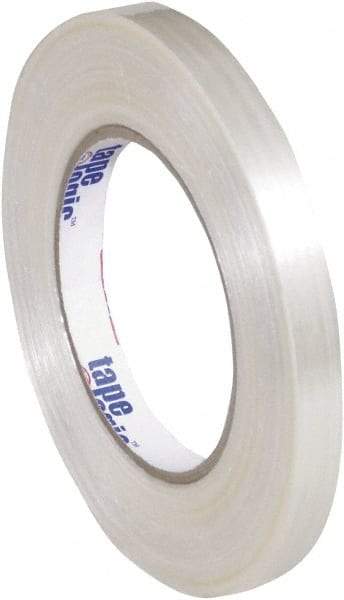 Tape Logic - 1/2" x 60 Yd Clear Hot Melt Adhesive Strapping Tape - Polypropylene Film Backing, 5.9 mil Thick, 320 Lb Tensile Strength - Strong Tooling