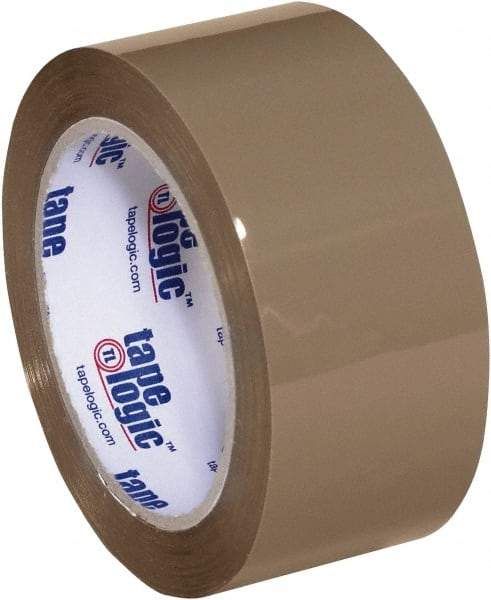 Tape Logic - 2" x 55 Yd Tan Acrylic Adhesive Packaging Tape - Polypropylene Film Backing, 2.6 mil Thick, 24.7 Lb Tensile Strength - Strong Tooling