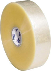 Tape Logic - 3" x 1,000 Yd Clear Hot Melt Adhesive Packaging Tape - Polypropylene Film Backing, 2.5 mil Thick, 36 Lb Tensile Strength - Strong Tooling