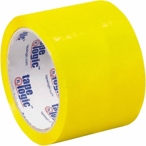 Tape Logic - 3" x 55 Yd Yellow Acrylic Adhesive Packaging Tape - Polypropylene Film Backing, 2.2 mil Thick, 21.4 Lb Tensile Strength - Strong Tooling