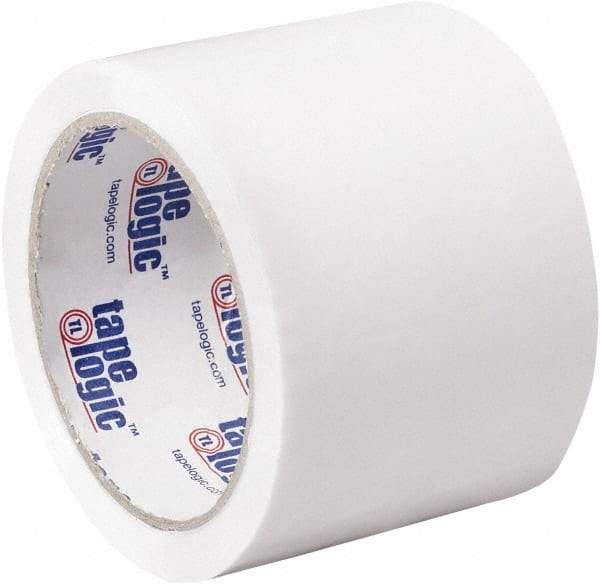 Tape Logic - 3" x 55 Yd White Acrylic Adhesive Packaging Tape - Polypropylene Film Backing, 2.2 mil Thick, 21.4 Lb Tensile Strength - Strong Tooling