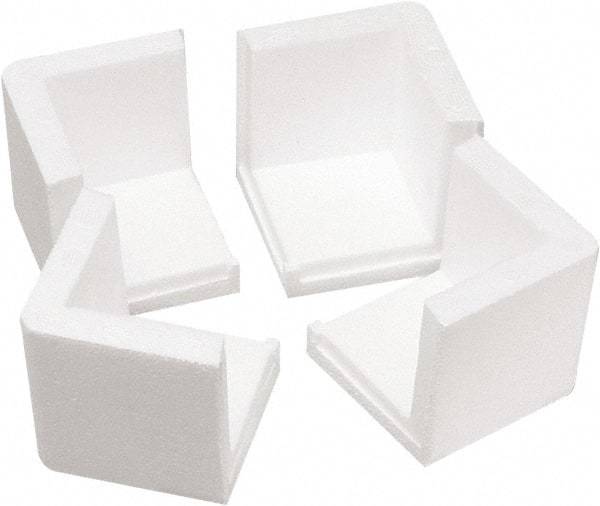 Made in USA - 3" Long x 3" Wide x 3" High x 3/4" Thick Corner - White, Roll - Strong Tooling