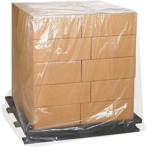 Made in USA - 48" Long x 51" Wide x 75" High Pallet Cover - Clear, Case, 100 Piece - Strong Tooling