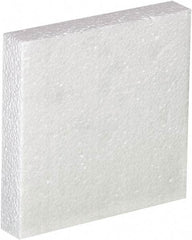 Made in USA - 6" Long x 6" Wide x 1" High x 1" Thick Polystyrene Foam - White, Case - Strong Tooling