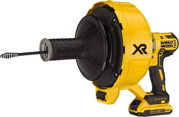 DeWALT - Battery Battery Drain Cleaning Machine - For 3" Pipe, 5/16" x 35' Cable - Strong Tooling