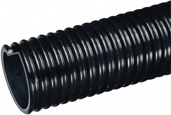 Kuriyama of America - 8" ID x 9.18" OD, 30 Max psi, 28 In. Hg, Dry Material Handling & Transfer Hose - Polyurethane Liner, PVC Cover, -40 to 150°F, 18" Bend Radius, 20' Coil Length, Black - Strong Tooling