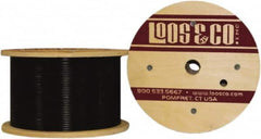 Loos & Co. - 1/16" x 3/64" Diam, Steel Wire Rope - 270 Lb Breaking Strength, 7 x 7, Nylon Coating - Strong Tooling