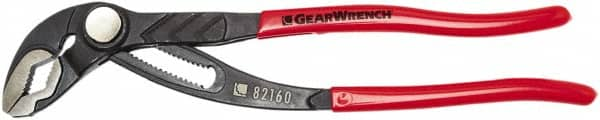 GearWrench - 12" OAL, 2-1/2" Max Capacity, 21 Position Straight Jaw Tongue & Groove Pliers - V-Jaws, Dipped Vinyl Handles - Strong Tooling