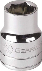 GearWrench - 5/32", 1/4" Drive, Standard Hand Socket - 6 Points, 1" OAL, Alloy Steel, Chrome Finish - Strong Tooling