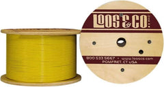 Loos & Co. - 3/16" x 1/8" Diam, Galvanized Steel Wire Rope - 2,000 Lb Breaking Strength, 7 x 19, Vinyl Coating - Strong Tooling