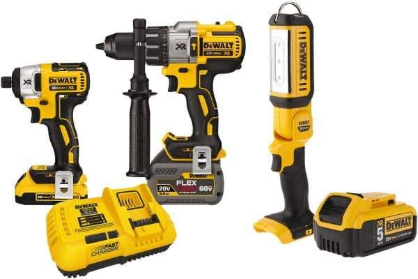 DeWALT - 20 Volt Cordless Tool Combination Kit - Includes Brushless Compact Hammer Drill & Impact Driver, Lithium-Ion Battery Included - Strong Tooling