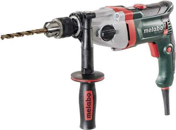 Metabo - 1/2" Keyed Chuck, 0 to 1,000/0 to 3,100 RPM, Pistol Grip Handle Electric Drill - 9.6 Amps, 120 Volts, Reversible - Strong Tooling