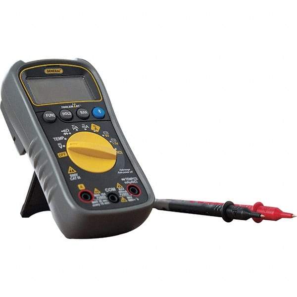 General - TS04, CAT III, 600 VAC/VDC, Digital True RMS Multimeter - 40 mOhm, Measures Voltage, Current, Resistance, Temperature - Strong Tooling