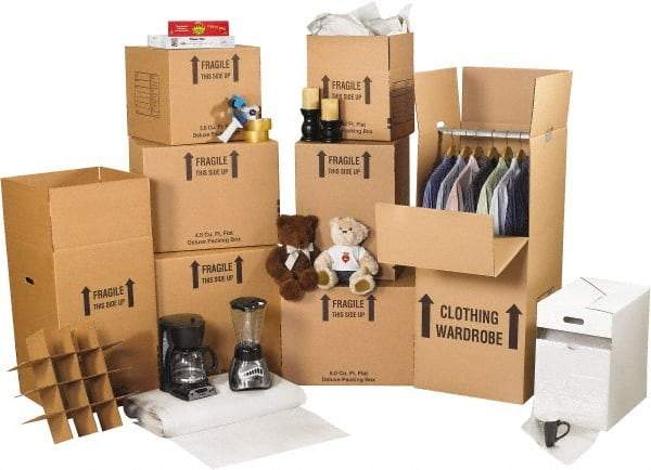 Made in USA - Moving & Box Kits Kit Type: Deluxe Home Moving Kit Number of Boxes: 118 - Strong Tooling