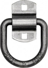 Buyers Products - Steel D-Ring with 2-Hole Mounting Bracket - 3-1/2" Long, Gray, For Use with Cargo Control - Strong Tooling