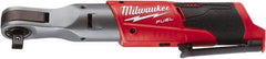 Milwaukee Tool - 1/2" Drive 12 Volt Pistol Grip Cordless Impact Wrench & Ratchet - 175 RPM, 60 Ft/Lb Torque, Lithium-Ion Batteries Not Included - Strong Tooling