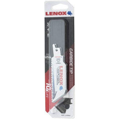 Lenox - 4" Long x 1" Thick, Bi-Metal Reciprocating Saw Blade - Tapered Profile, 8 TPI, Toothed Edge, Tang Shank - Strong Tooling