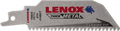 Lenox - 4" Long x 1" Thick, Bi-Metal Reciprocating Saw Blade - Tapered Profile, 8 TPI, Toothed Edge, Tang Shank - Strong Tooling