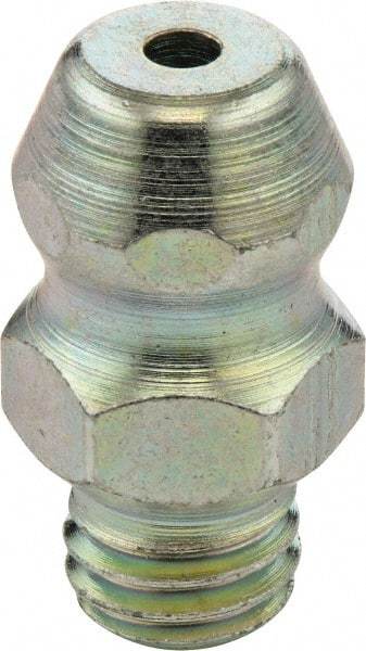 Umeta - Straight Head Angle, M6x1.0 UNF-2A Steel Standard Grease Fitting - 1/2" Overall Height - Strong Tooling