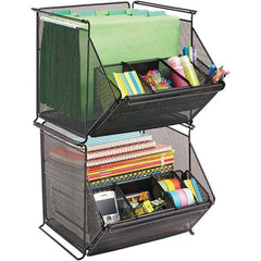 Safco - Black File Boxes-Storage - Steel Mesh - Strong Tooling