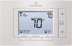 White-Rodgers - 50 to 99°F, 2 Heat, 2 Cool, Digital Programmable Multi-Stage Thermostat - 20 to 30 Volts, 1.77" Inside Depth x 1.77" Inside Height x 5-1/4" Inside Width, Horizontal Mount - Strong Tooling