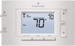 White-Rodgers - 50 to 99°F, 1 Heat, 1 Cool, Digital Programmable Thermostat - 20 to 30 Volts, 1.77" Inside Depth x 1.77" Inside Height x 5-1/4" Inside Width, Horizontal Mount - Strong Tooling