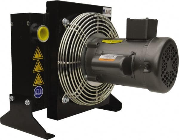 AKG Thermal Systems - SAE #20, 1 Fan Mount, Liquid-To-Air Aluminum Brazed Process Equipment Heat Exchanger - Oil Cooler, Ethylene Glycol/Water Mixture Cooler, 19.6" High x 21.65" Wide x 15.5" Deep, 250°F Max - Strong Tooling