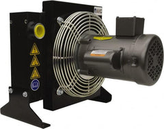 AKG Thermal Systems - SAE #16, 1 Fan Mount, Liquid-To-Air Aluminum Brazed Process Equipment Heat Exchanger - Oil Cooler, Ethylene Glycol/Water Mixture Cooler, 15.91" High x 16.54" Wide x 16" Deep, 250°F Max - Strong Tooling