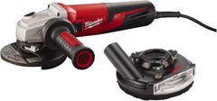 Milwaukee Tool - 5" Wheel Diam, 11,000 RPM, Corded Angle & Disc Grinder - 5/8-11 Spindle, 120 Volts, 13 Amps - Strong Tooling