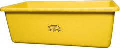 Remco - 70 Gal Yellow Rectangular Polyethylene Tub - 17" High x 26-1/2" Diam - Strong Tooling