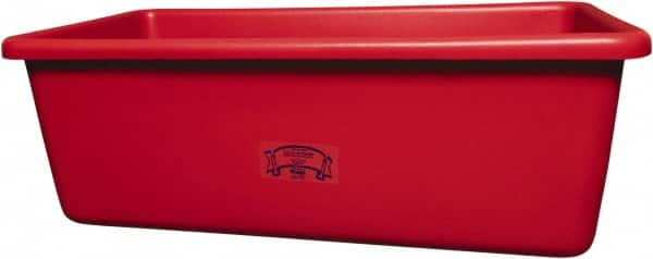 Remco - 70 Gal Red Rectangular Polyethylene Tub - 17" High x 26-1/2" Diam - Strong Tooling