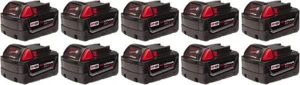 Milwaukee Tool - 18 Volt Lithium-Ion Power Tool Battery - 5 Ahr Capacity, 1 hr Charge Time, Series M18 XC RED - Strong Tooling