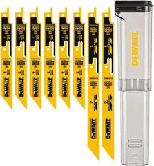 DeWALT - 8 Pieces, 6" to 9" Long x 0.04" Thickness, Bi-Metal Reciprocating Saw Blade Set - Straight Profile, 10-14 to 18 Teeth, Toothed Edge - Strong Tooling