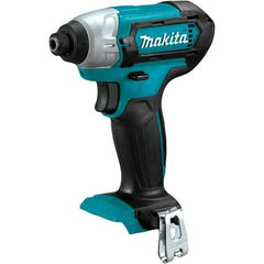 Makita - 12 Volt, 1/4" Drive, 80 Ft/Lb Torque, Cordless Impact Driver - Pistol Grip Handle, 2600 RPM, Lithium-Ion, Bare Tool - Strong Tooling