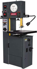 Dake - 15-1/2" Throat Capacity, Variable Speed Pulley Vertical Bandsaw - 25 to 1,200 SFPM, 2 hp, Three Phase - Strong Tooling