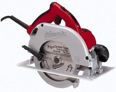 Milwaukee Tool - 15 Amps, 7-1/4" Blade Diam, 5,800 RPM, Electric Circular Saw - 120 Volts, 3.25 hp, 9' Cord Length, 5/8" Arbor Hole, Right Blade - Strong Tooling