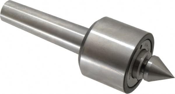 Riten - MT4 Taper Shank, 2-7/8" Head Diam Live Center - 5,500 Max RPM, 3-5/16" Head Length, 1-1/4" Point Diam, 1/4" Point Len, 550 Lb Max Workpc, 2-15/16" OAL, Male Point - Strong Tooling