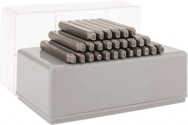 C.H. Hanson - 27 Piece, 3/32" Character Steel Stamp Set - Letters, Reverse - Strong Tooling