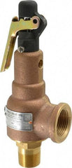 Midwest Control - 3/4" Inlet, 1" Outlet, ASME Safety Relief Valve - 150 Max psi, Bronze, 625 Cubic' per Min - Strong Tooling