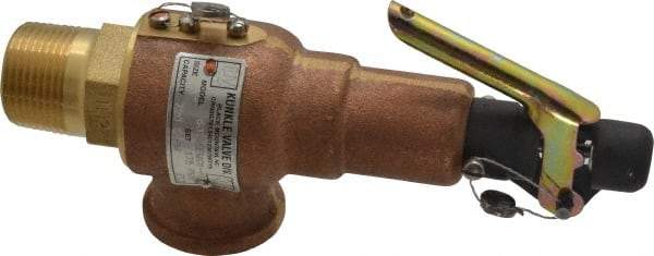 Midwest Control - 1" Inlet, 1" Outlet, ASME Safety Relief Valve - 175 Max psi, Bronze, 720 Cubic' per Min - Strong Tooling