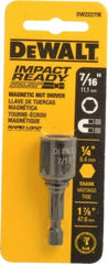 DeWALT - 7/16" Magnetic Nutsetter - 1/4" Hex Drive, 1-7/8" OAL - Strong Tooling