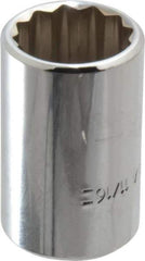 Blackhawk by Proto - 11/16", 1/2" Drive, Standard Hand Socket - 12 Points, 1-1/2" OAL, Chrome Finish - Strong Tooling