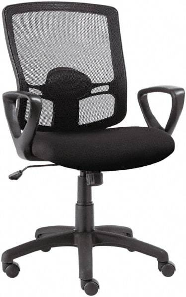 ALERA - 23-5/8" High Office/Managerial/Executive Chair - 20" Wide x 19" Deep, Fabric Mesh Seat, Black - Strong Tooling