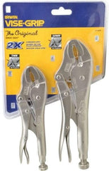 Irwin - 2 Piece Locking Plier Set - Comes in Display Card - Strong Tooling