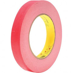 Masking Tape: 60 yd Long, 6.7 mil Thick, Red Paper, Rubber Adhesive, 20 lb/in Tensile Strength